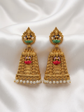 Meenakari Temple Earrings – Traditional Enamel Ethnic Jewelry