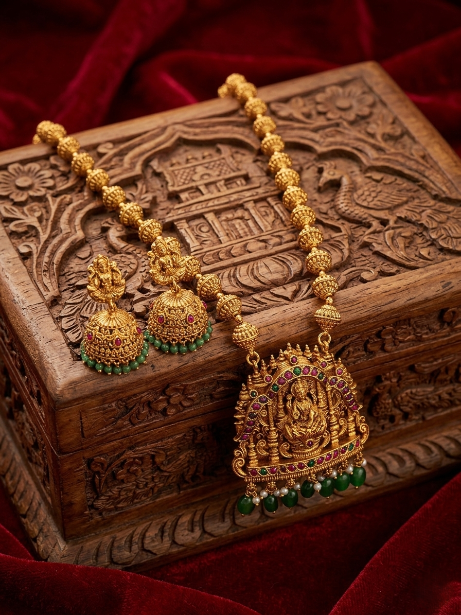 Padma Temple Collection – South Indian Traditional Jewelry Model-02
