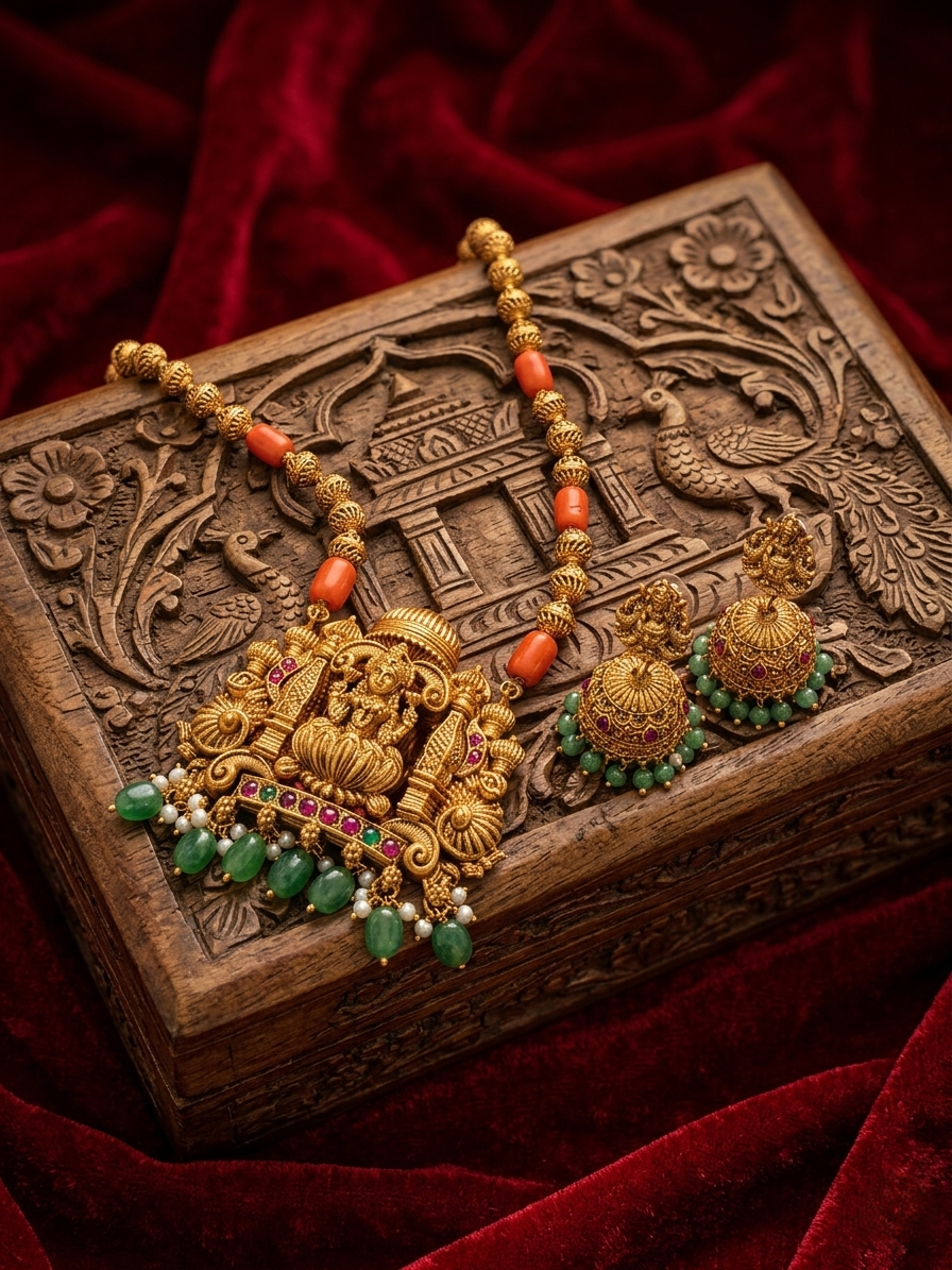 Padma Temple Collection – South Indian Traditional Jewelry Model-03