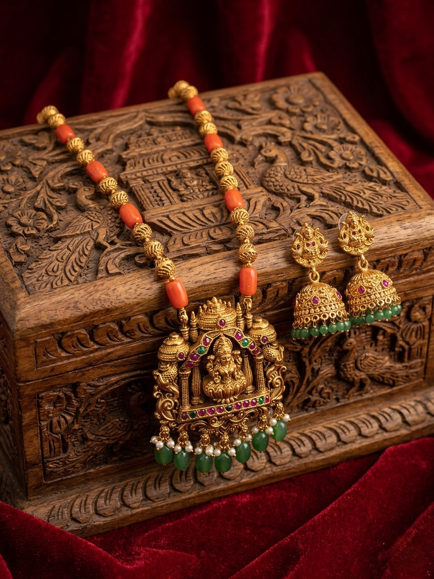 Padma Temple Collection – South Indian Traditional Jewelry Model-04