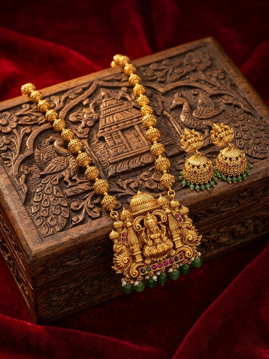 Padma Temple Collection – South Indian Traditional Jewelry Model-01