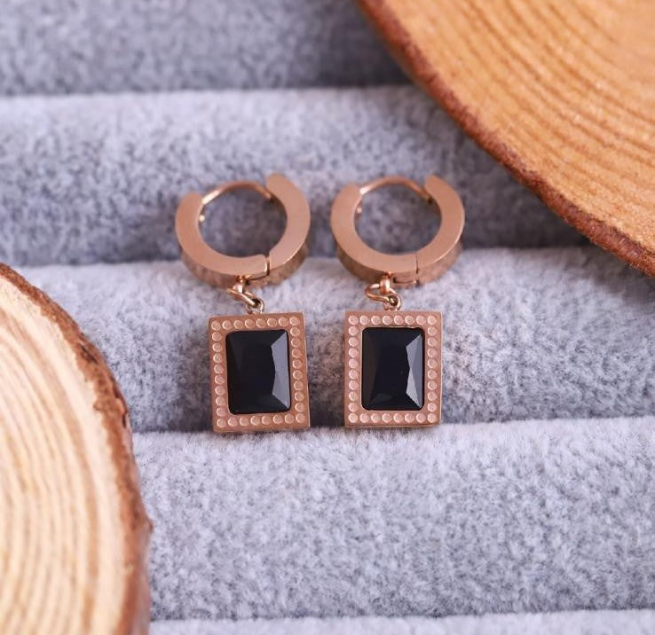 Rose Gold Anti-Tarnish Waterproof Earrings