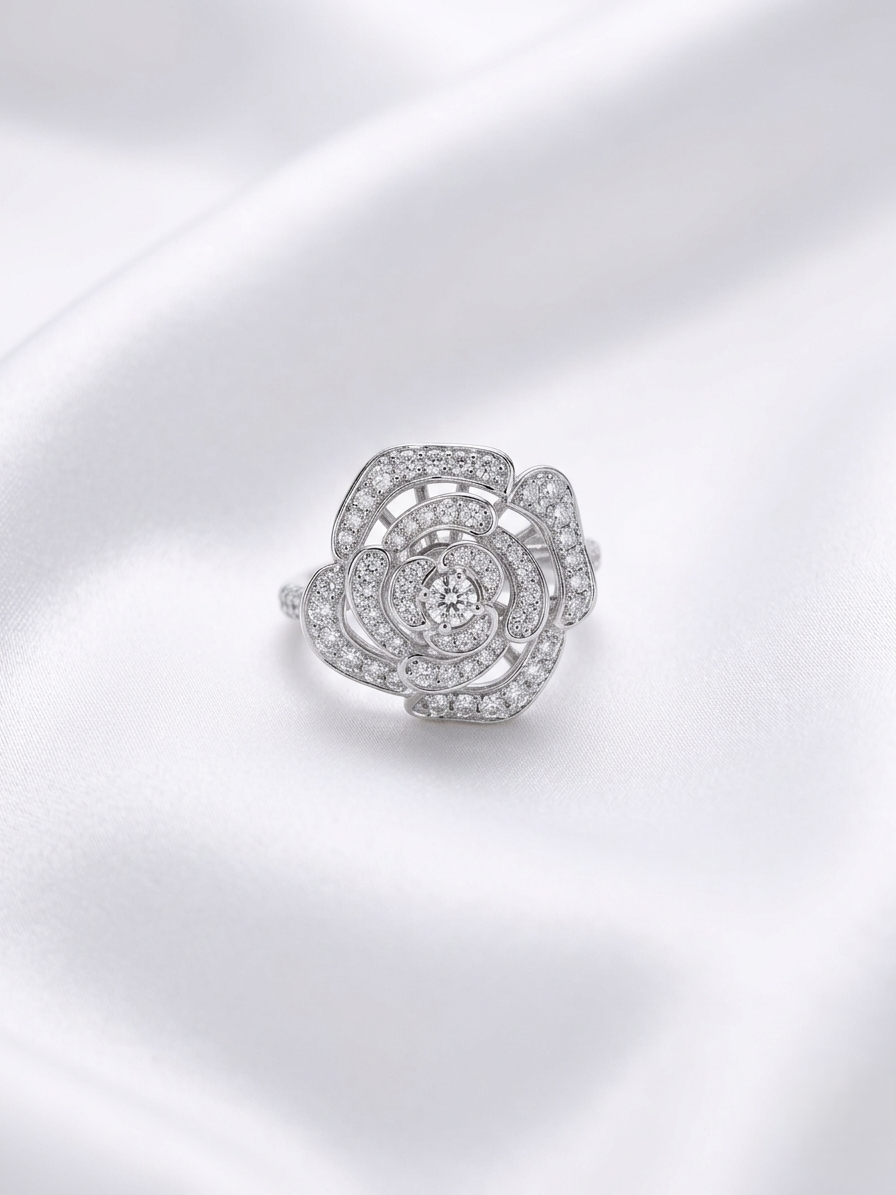 Rose Ring – Anti Tarnish Stainless Steel Floral Jewelry