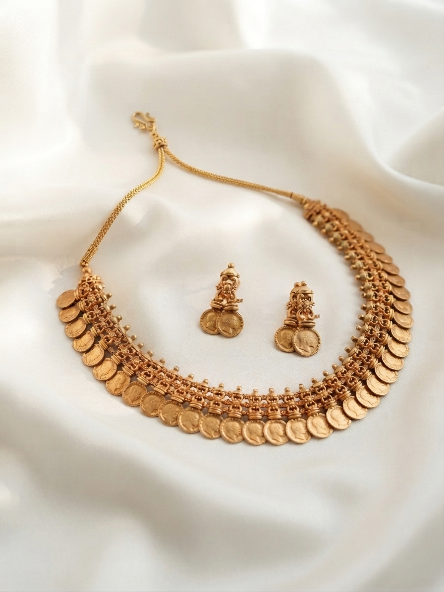 Royal Coin Necklace & Earrings