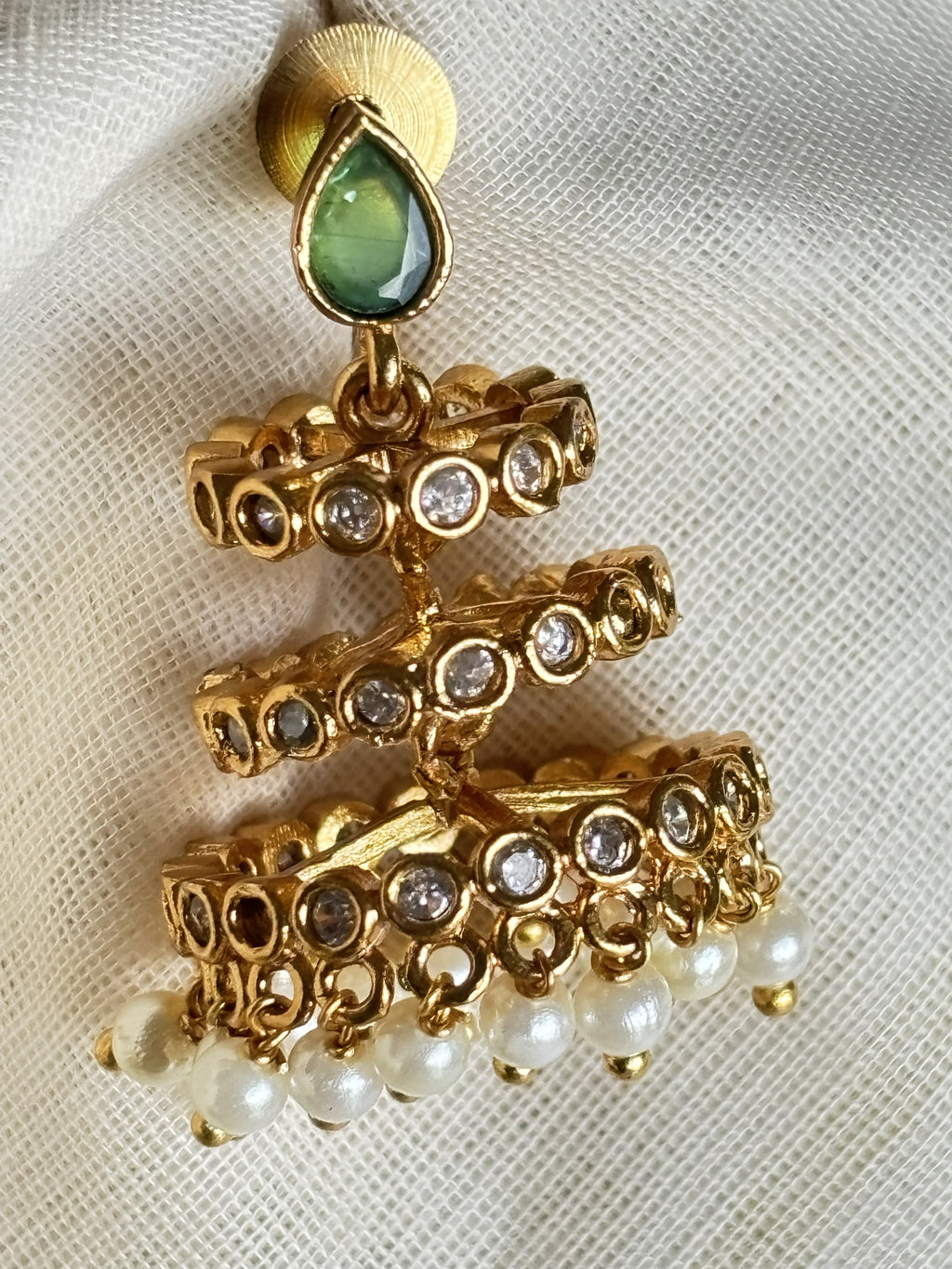 Thiruvathira Temple Earrings – South Indian Ethnic Jewelry