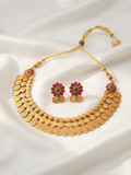 Three Layer Kasu Necklace – Traditional South Indian Temple Coin Jewelry