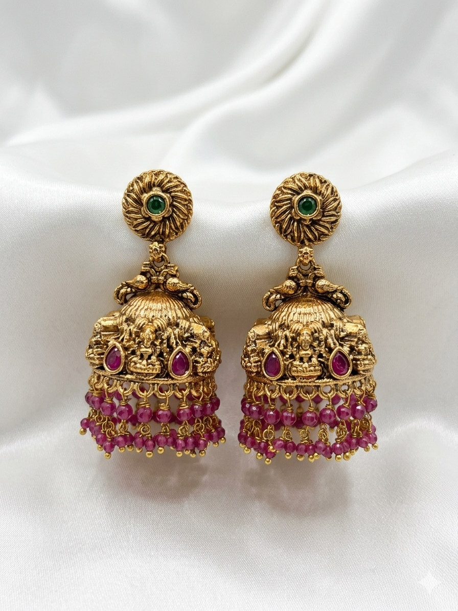 Kalyani Earrings – Traditional Temple Style Ethnic Jewelry