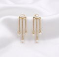 Triple Hanging Pearl Earrings – Elegant Anti Tarnish Statement Jewelry