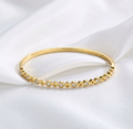 Mini White Stone Anti Tarnish Bangles – Stainless Steel Minimal Jewelry Set