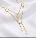White Stone Anti Tarnish Necklace – Stainless Steel Elegant Jewelry