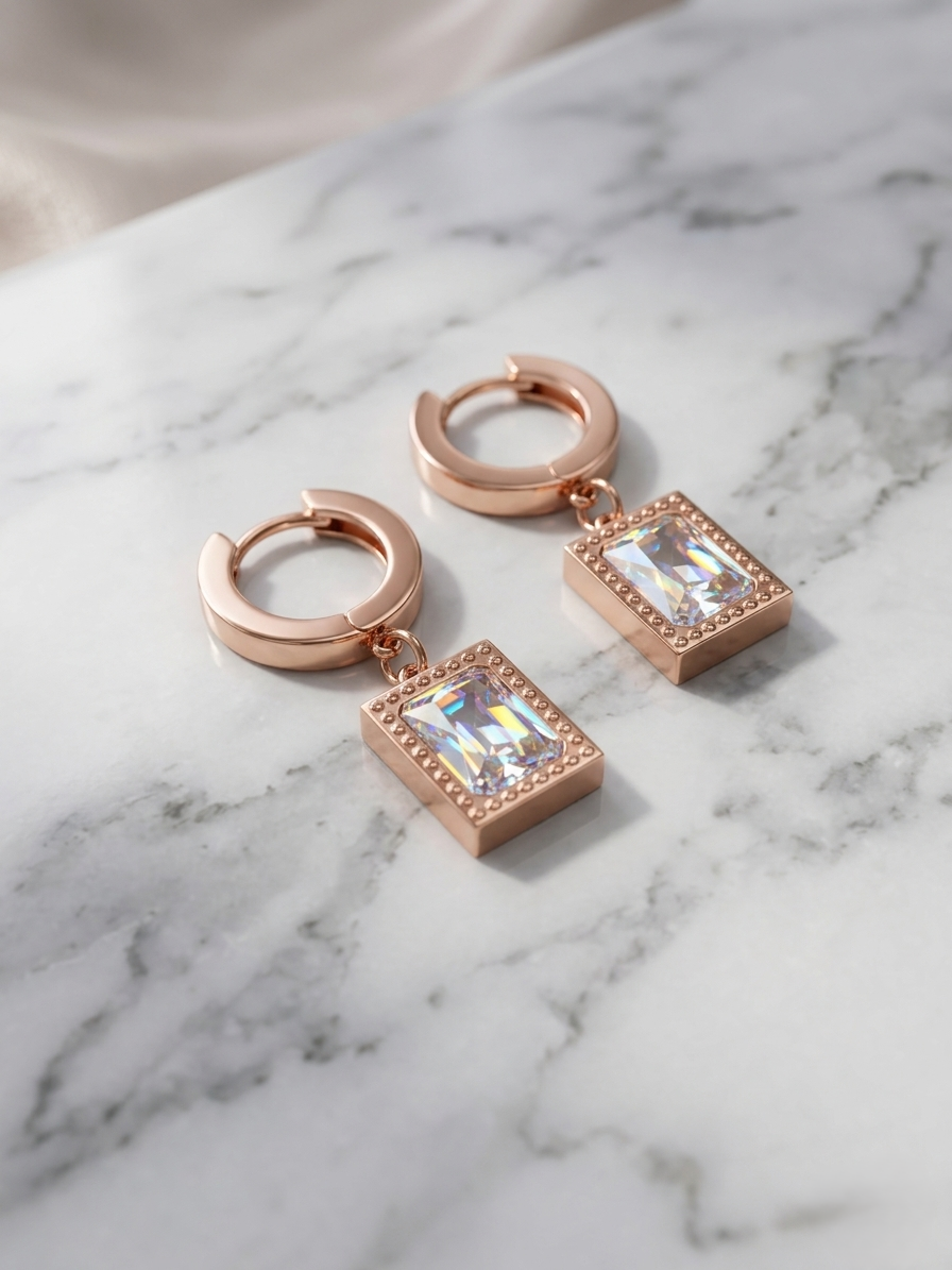 Rose Gold Anti-Tarnish Waterproof Earrings